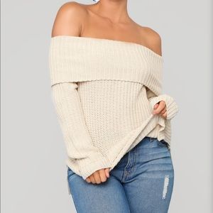 Off the shoulder sweater